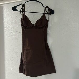 brown mini princess polly dress